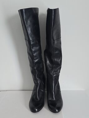 Nine West Black Over-the-Knee Leather Boots